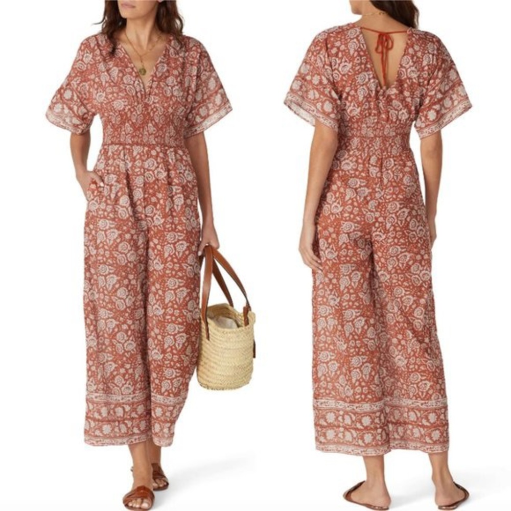 NWT: Cleobella Floral Wide Leg Jumpsuit: Medium